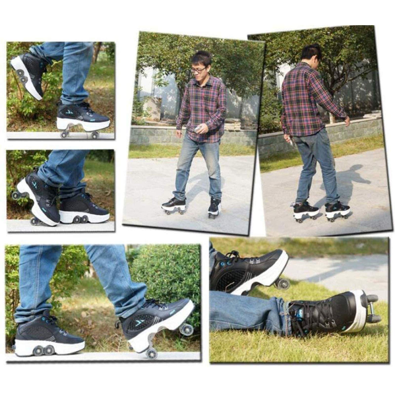 Women's Outdoor Roller Skates - Quad Wheels for Adults | Comfortable & Stylish Roller Shoes for Women | Perfect for Park Trails, Rink Skating & Fitness