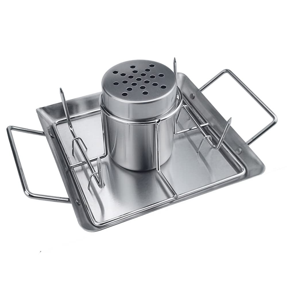 SLATIOM Stainless Steel Vertical Poultry Roaster Rack - 4Pcs BBQ Grill Stand Holder for Beer Can Chicken, Turkey, Duck - Perfect for Outdoor Grilling, Backyard Parties & Holiday Cooking