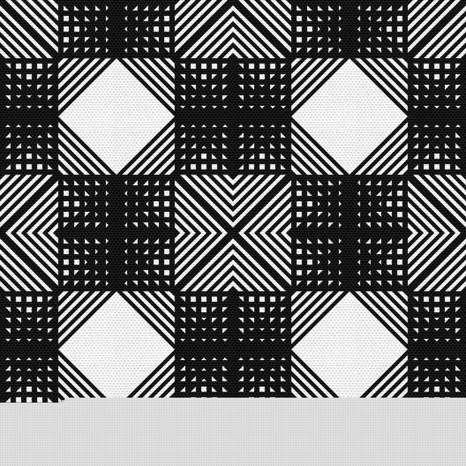 Ambesonne Geometric Fabric by The Yard - Modern Lattice Symmetric Squares Design for Upholstery, Curtains & Home Decor | 10 Yards Charcoal Grey & White | Perfect for DIY Projects, Sofa Covers & Decorative Pillows