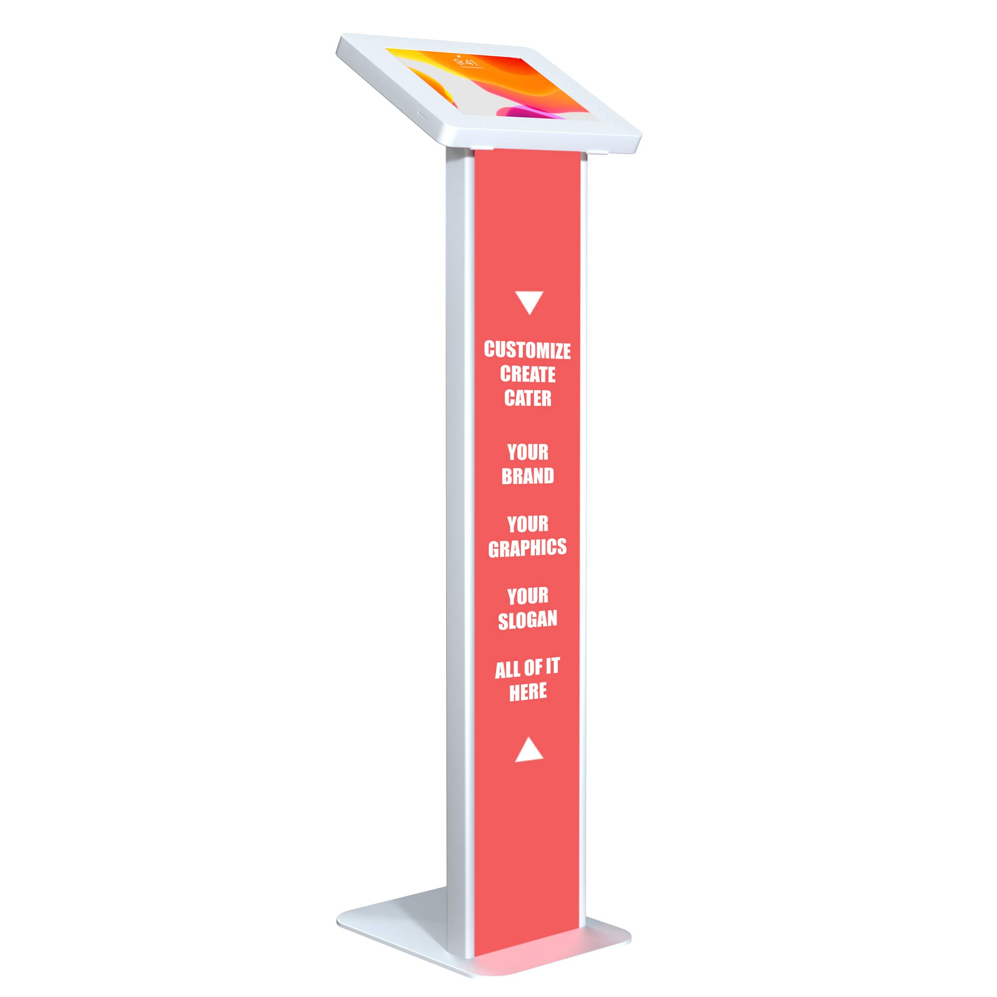 Premium Customizable Locking Floor Stand Kiosk for iPad 10th Gen 10.9