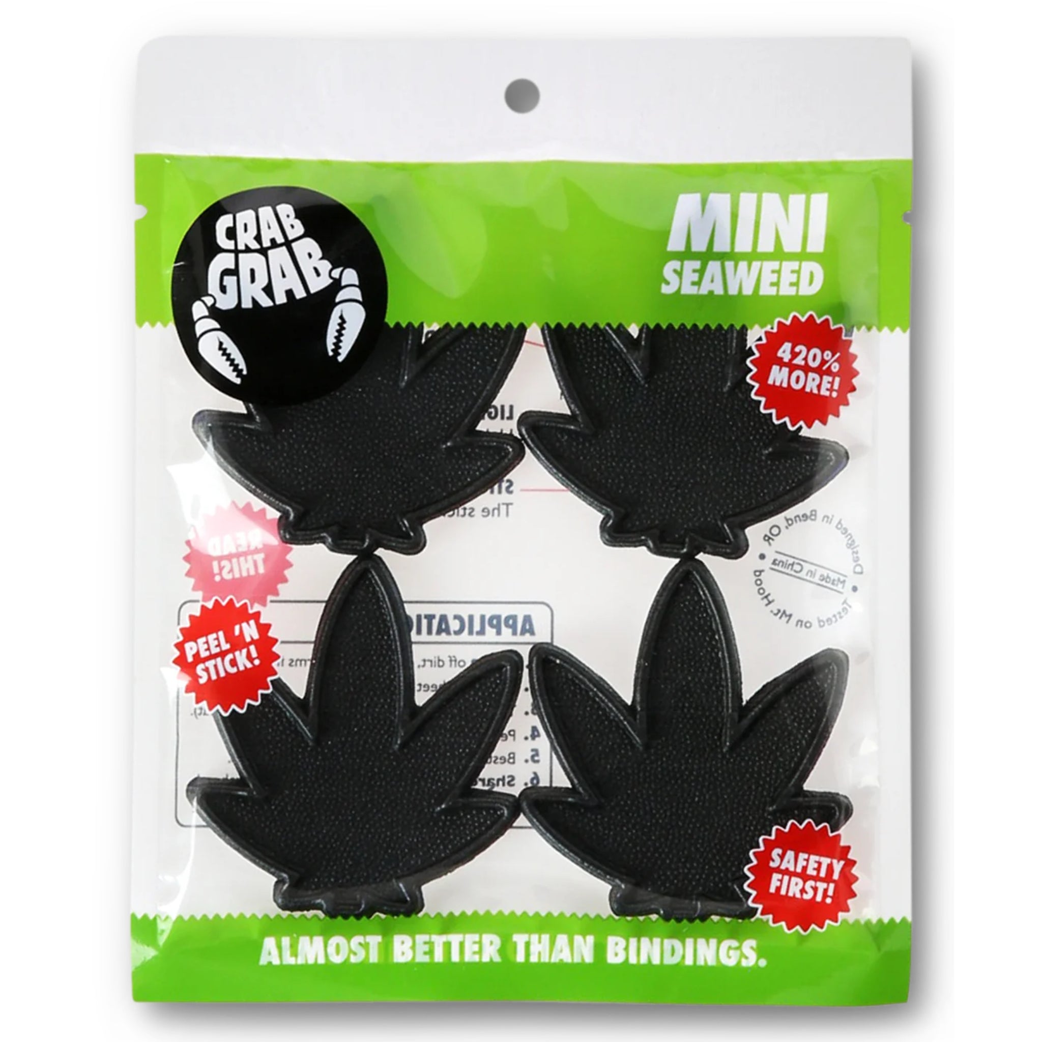 Crab Grab Mini Seaweed Stomp Pad 2025 - Non-Slip Snowboard Traction Pad for Enhanced Grip & Control | Perfect for Snowboarding, Surfing & Outdoor Adventures