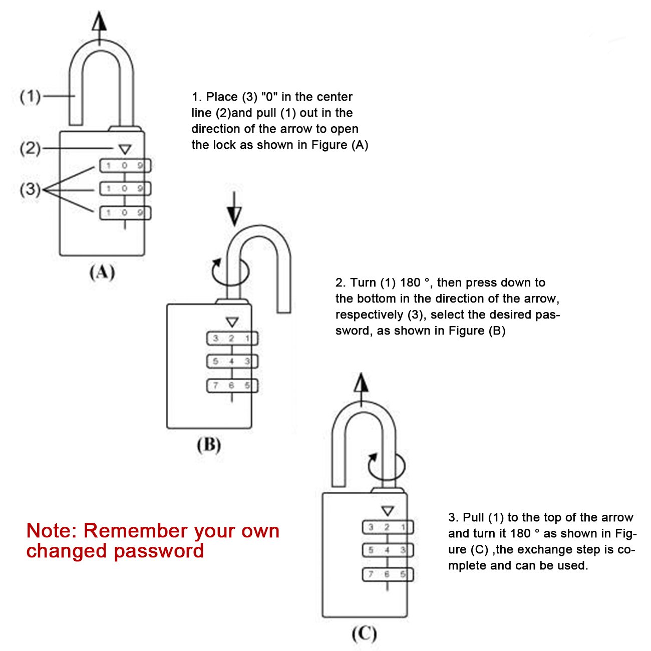2PCS Brass Resettable 3-Digit Combination Padlock - Secure Suitcase, Luggage, Backpack, Gym Locker & Travel Baggage | Durable Password Lock for Home, School & Office Use