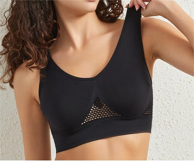 Women's Breathable No Underwire Sports Bra - Unpadded & Padded for Workout & Yoga