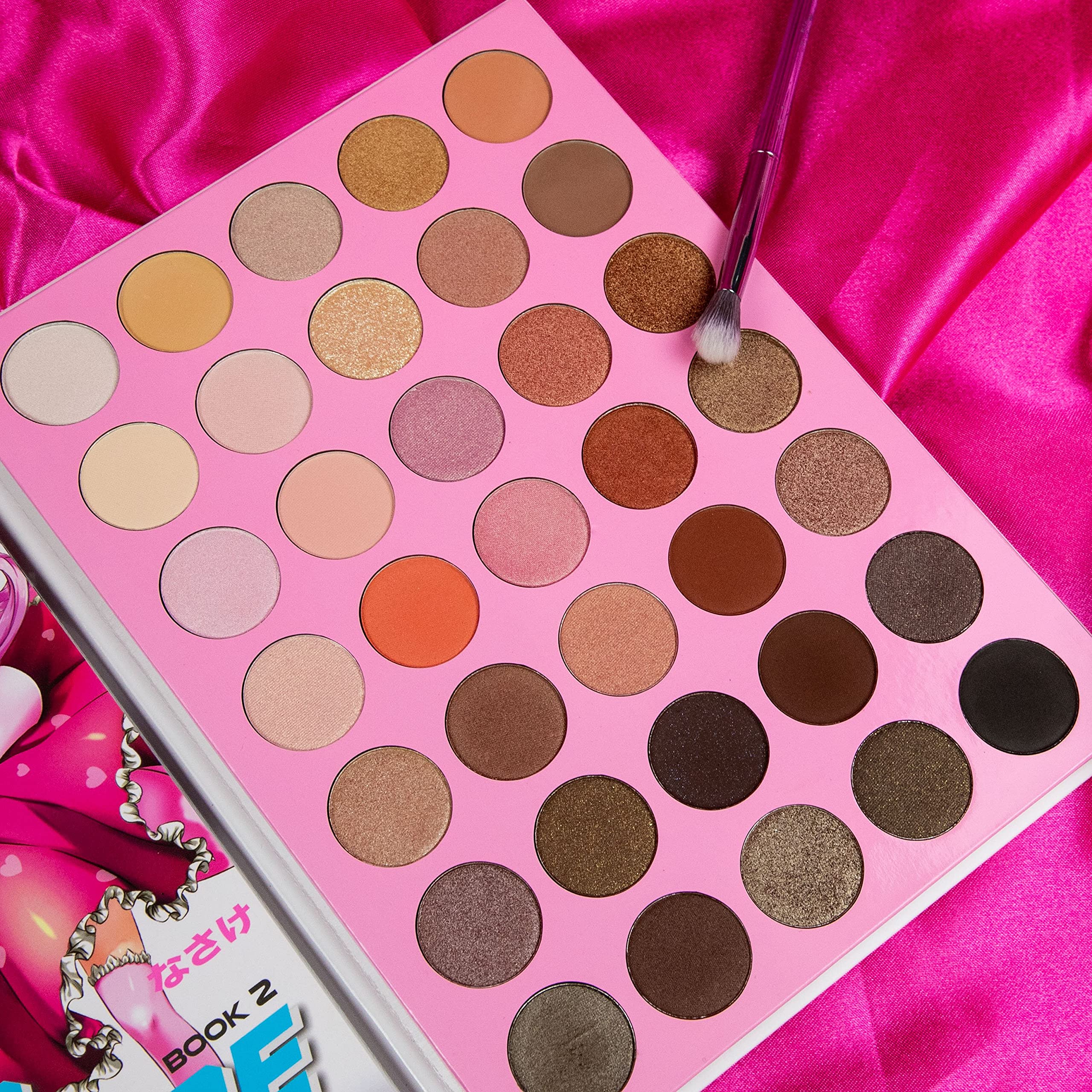 Rude Cosmetics Manga Anime 35 Color Eyeshadow Palette Book 2 - Highly Pigmented Eye Shadow Palette for Women (1.34 oz) | Perfect for Cosplay, Halloween Makeup & Everyday Glam Looks
