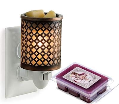 Premium Moroccan Metal Plug-in Wax Warmer Gift Set with Eucalyptus Lavender Scented Wax Melts - Aromatherapy for Home, Office & Spa Relaxation