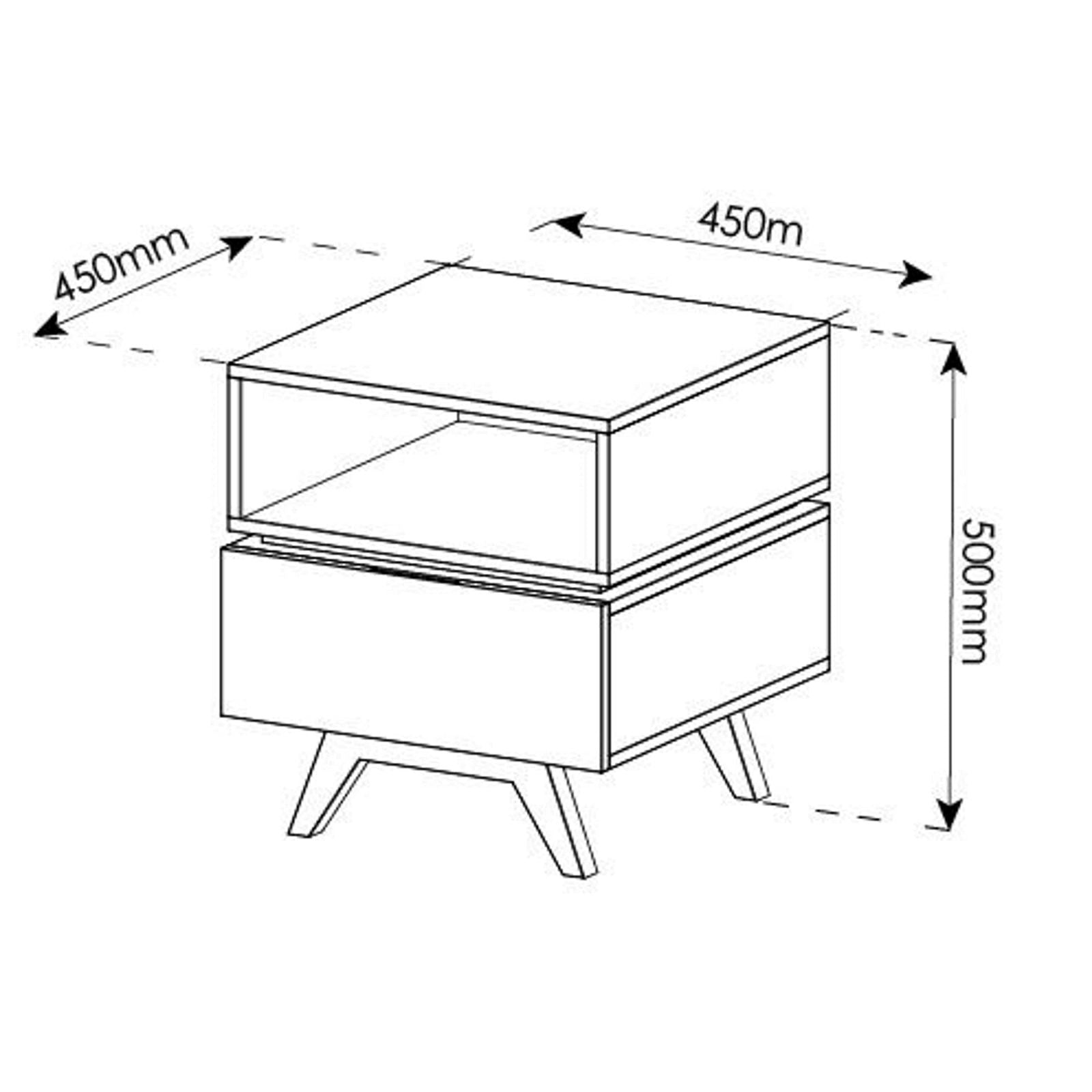 Criterion SILVERTON Solid Oak End Table - Modern Side Table for Living Room, Bedroom, or Office - Perfect for Coffee, Lamps, and Decor