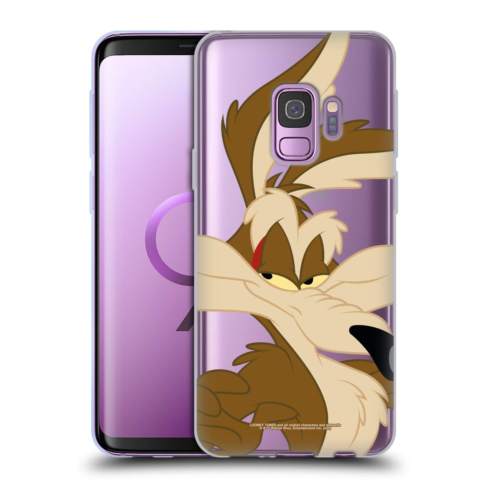 Head Case Designs Looney Tunes Wile E. Coyote Soft Gel Case for Samsung Galaxy S9 - Officially Licensed Durable Protection for Everyday Use