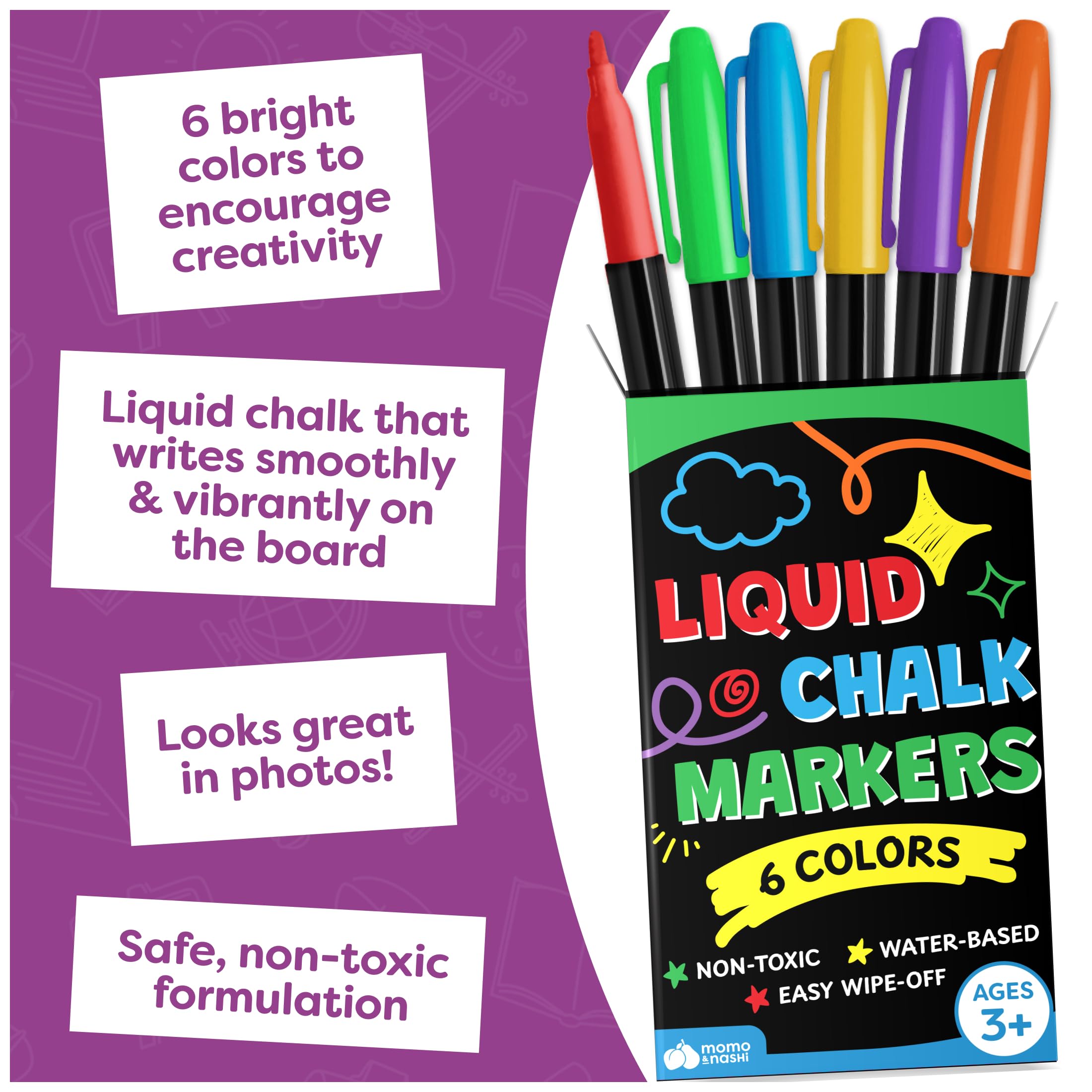 First and Last Day of School Chalkboard Sign with 6 Liquid Chalk Markers - Double-Sided 14x11 Inch Reusable Board - Perfect for Kindergarten & Preschool Back to School Photos and Memory Keepsakes