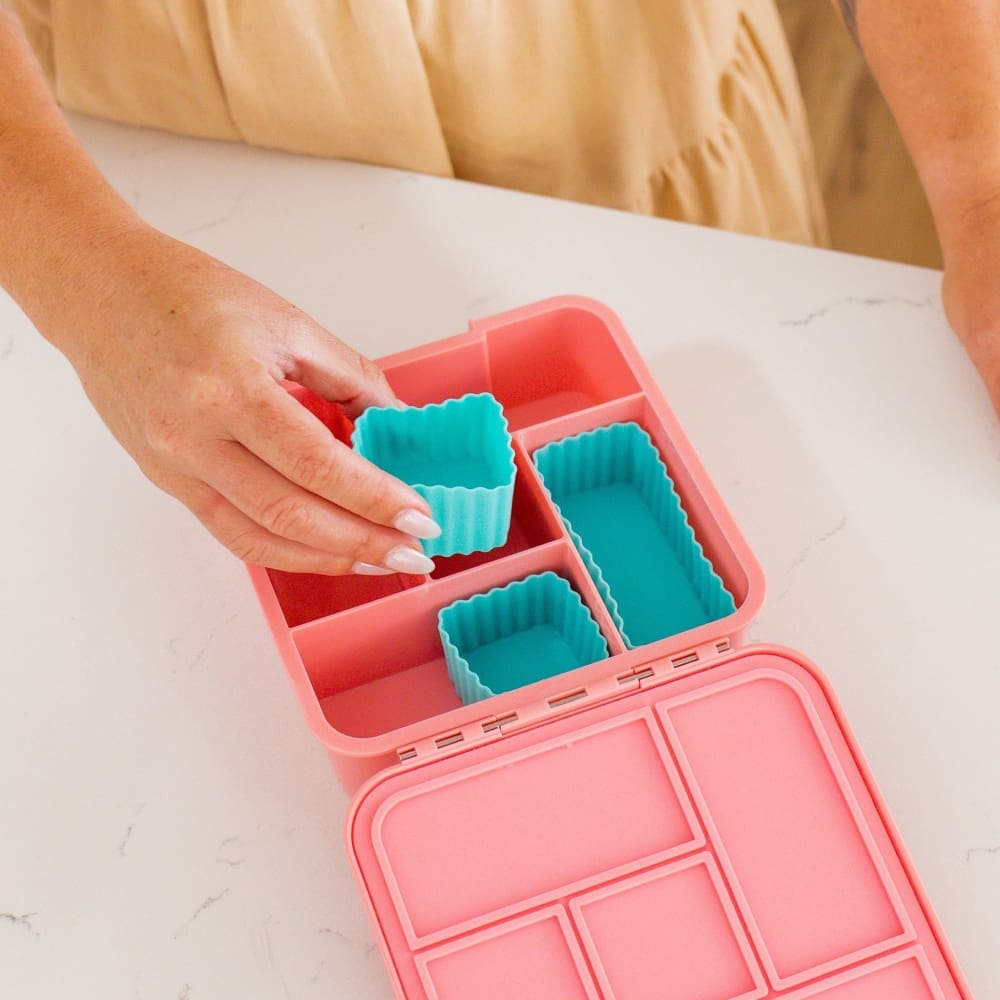 Strawberry Leakproof Bento Lunch Box for Kids & Adults - 5 Compartment Food Storage Container for School, Office & Picnic