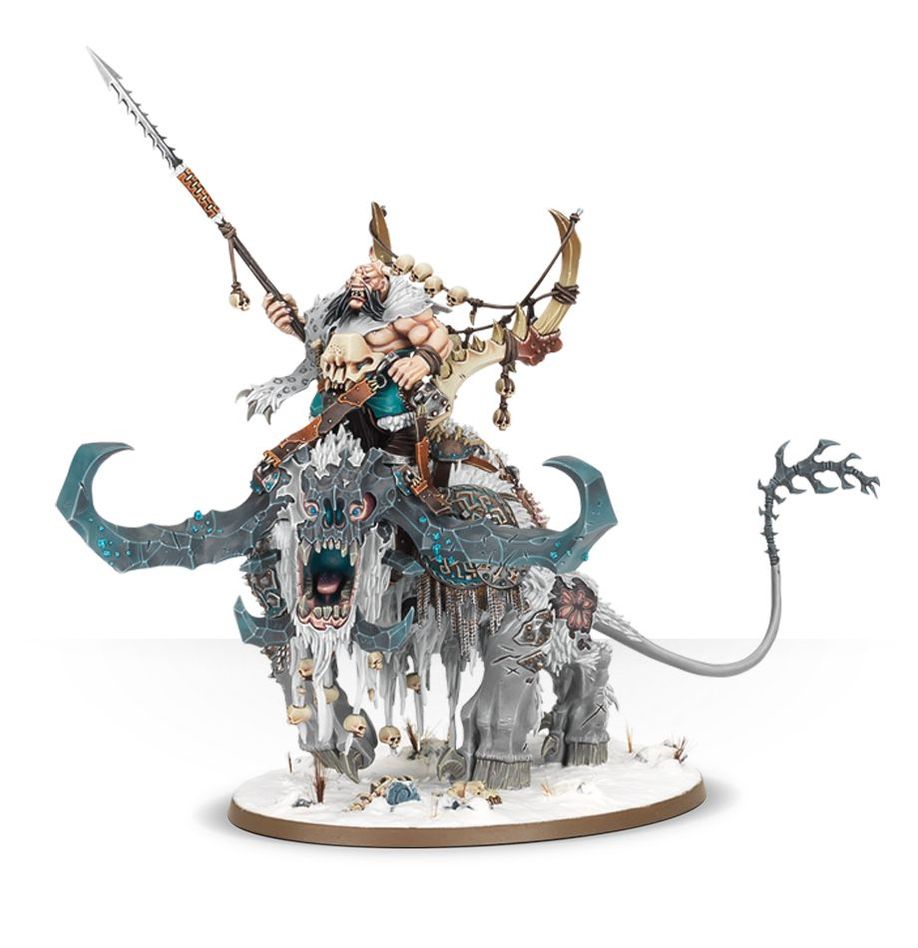 Age of Sigmar Ogor Mawtribes: Frostlord on Stonehorn Miniature - Warhammer Fantasy Battle Game Figure for Tabletop Wargaming & Collectors