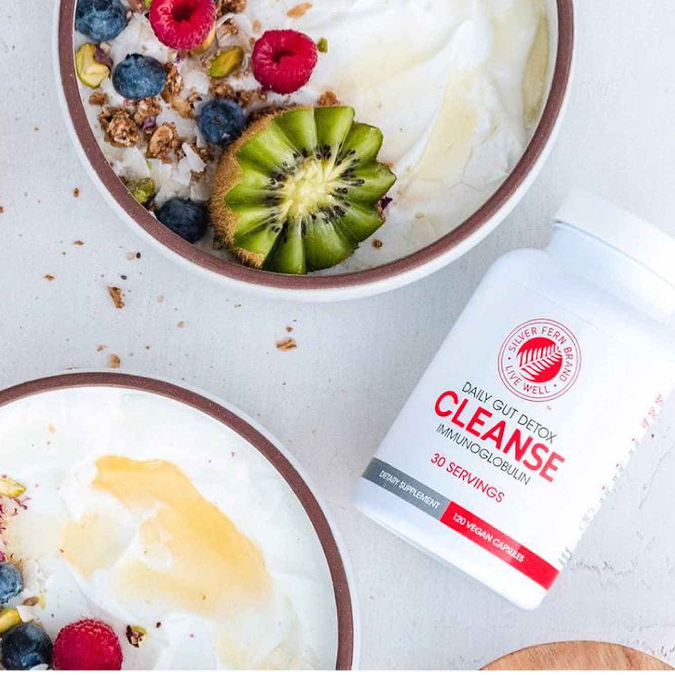 Silver Fern Cleanse - Daily Gut Health Supplement - 2 Bottles (240 Capsules) - 60 Day Supply - IgG, IgA & IgM Support - Digestive & Immune System Booster - Postbiotic Formula - for Bloating Relief & Gut Balance - Perfect for Travelers & Busy Professionals