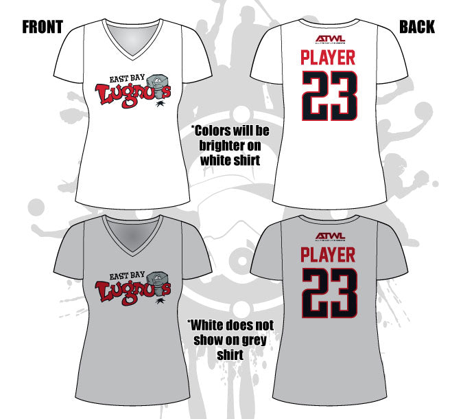 East Bay Women's V-Neck Sublimation T-Shirt - Comfortable & Stylish Casual Wear for Moms, Workouts, and Everyday Outfits
