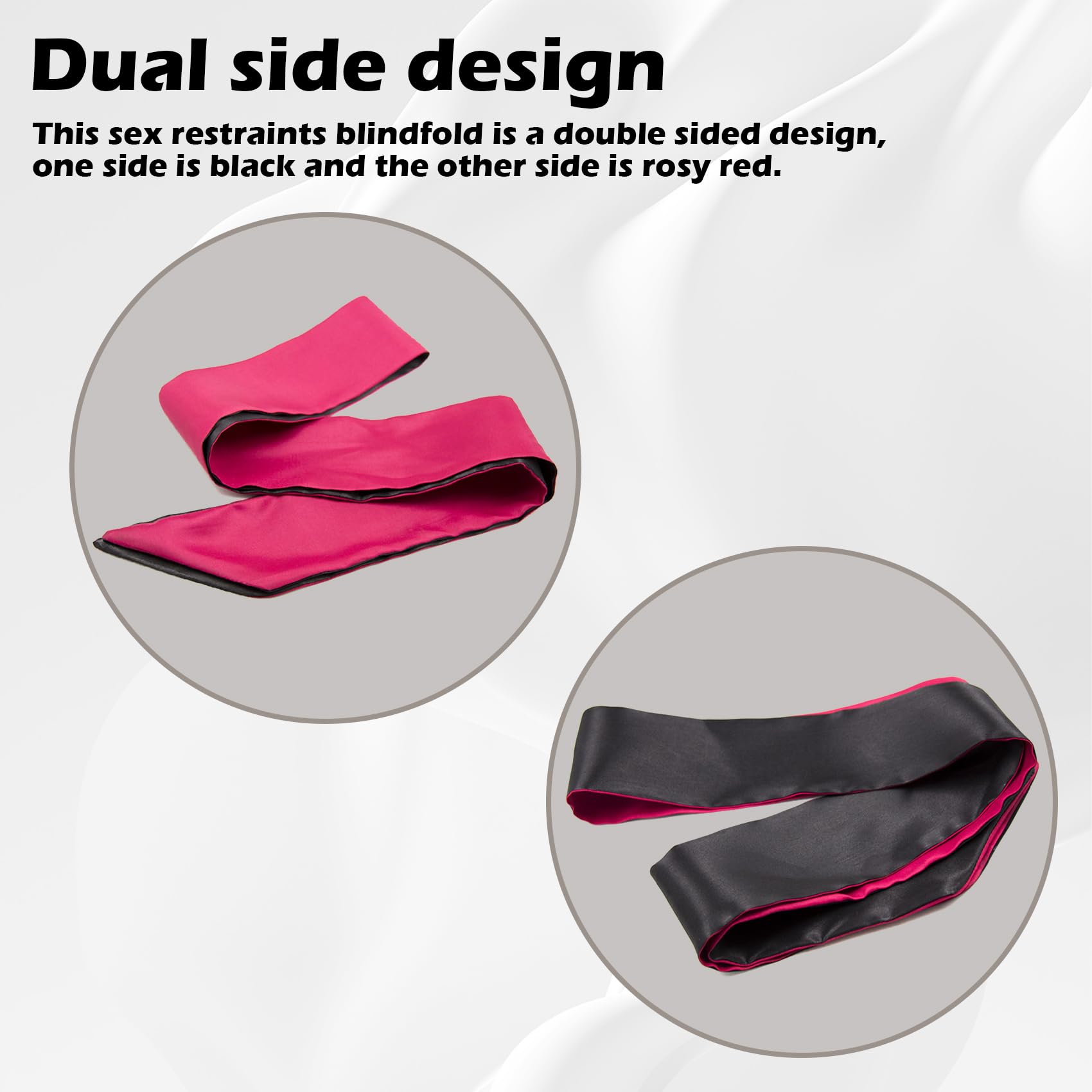 Satin Blindfold & Adjustable Restraints Set - Soft BDSM Bondage Kit for Couples, Handcuffs & Wrist Ankle Cuffs - Sex Toys for Adults, Women & Men - Perfect for Sensual Play, Spicing Up Relationships & Fetish Exploration
