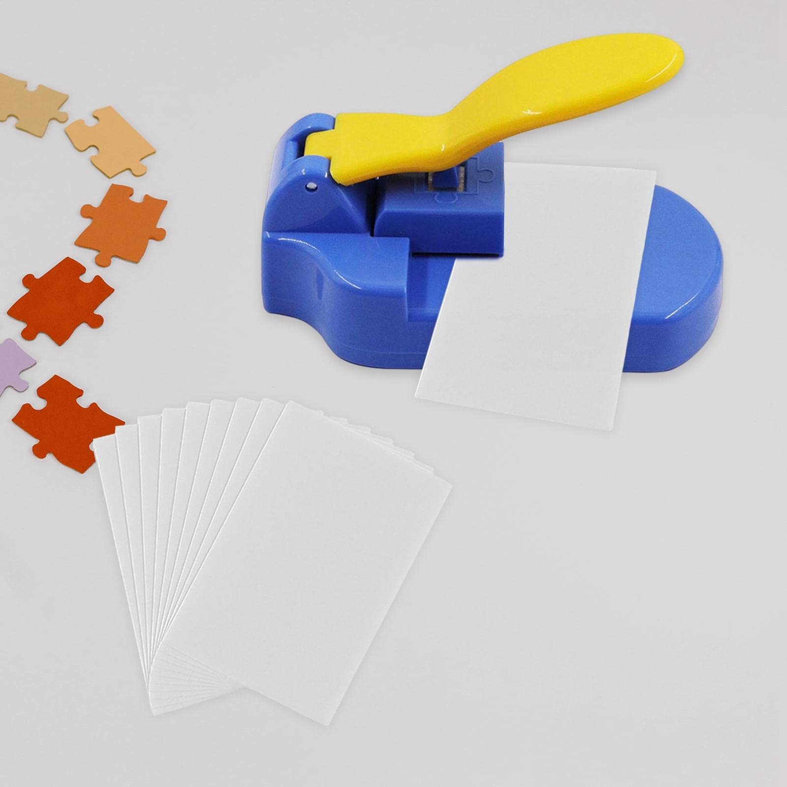 DIY Jigsaw Puzzle Making Machine - Paper Craft Puzzle Maker for Scrapbooking & Home Embossing | Plastic Puzzle Supplies for Classroom & Handmade Projects | Perfect for Art Crafts, Educational Activities & Creative Gifts (Blue)