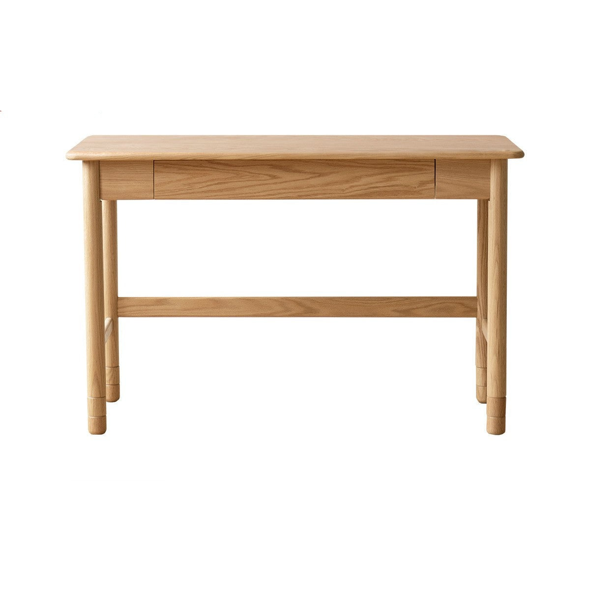 Solid Oak Wood Adjustable Height Study Desk - Narrow L-Shaped Home Office Desk for Small Spaces | Perfect for Remote Work, Online Classes & Crafting
