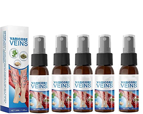Veinhealing Varicose Veins Treatment Spray - 30ml Leg Vein Relief for Swollen & Tired Legs (5 Pack) | Fast-Acting Natural Formula for Pain Relief & Circulation Support | Perfect for Office Workers, Travelers & Active Lifestyles