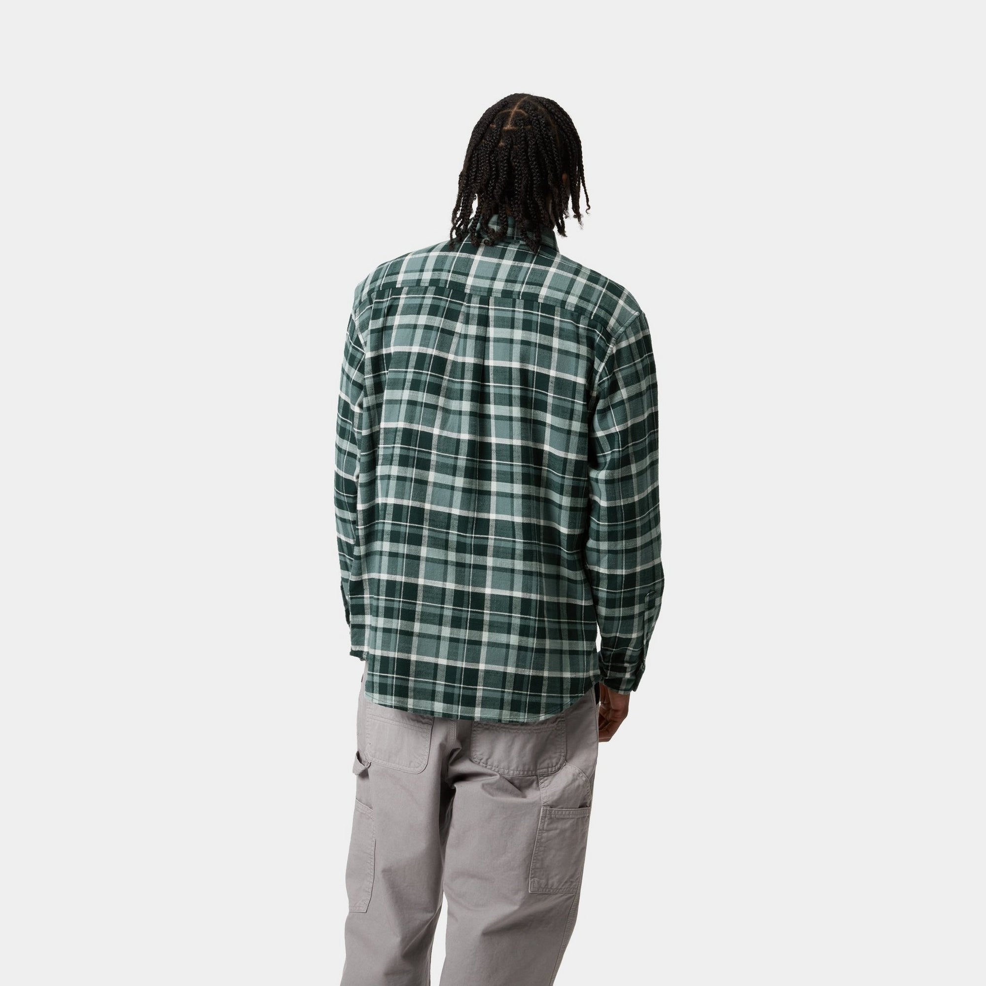 Fendrick Men's Casual Checkered Shirt | Deep Lagoon Blue Plaid Button-Up for Outdoor Activities & Daily Wear