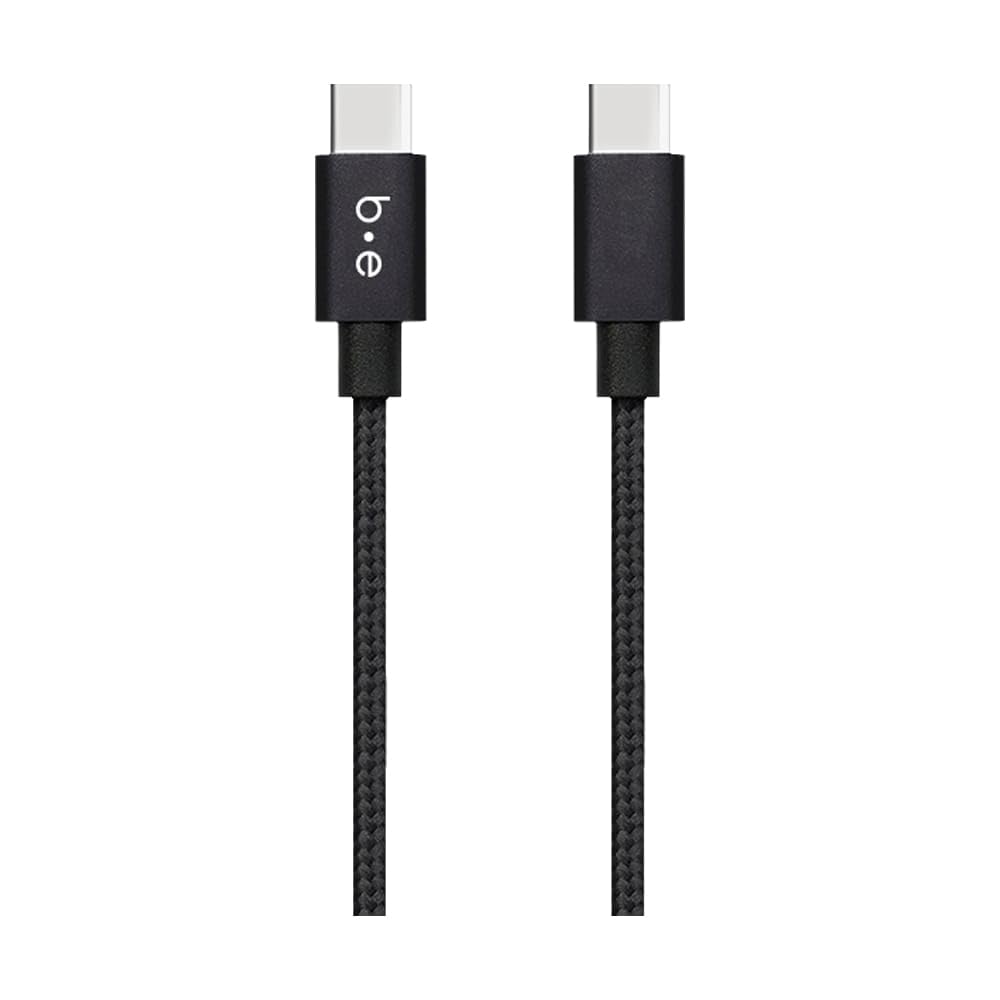 Blu Element 10ft Braided USB-C to USB-C Fast Charging & Sync Cable - Durable Nylon Cord for Phones, Laptops & Tablets - Perfect for Home, Office & Travel Use