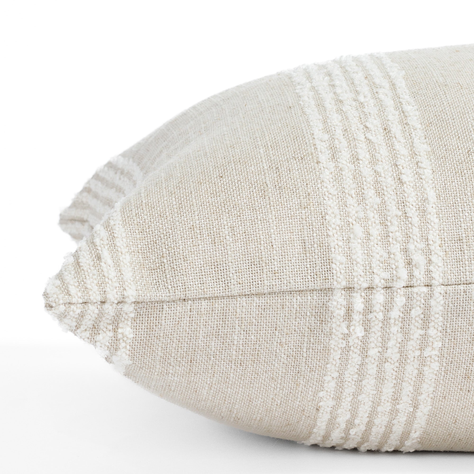 Finn Stripe 16x42 Bolster Pillow - Natural Cotton Lumbar Support Pillow for Sofa, Bed, Reading Nook & Home Decor