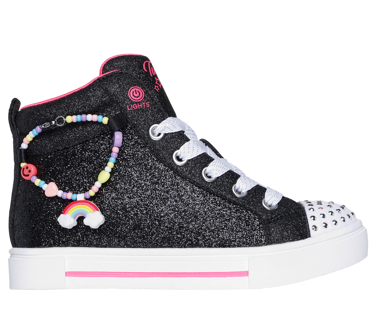 Twinkle Toes Twinkle Sparks Charm Bestie Light-Up Sneakers for Girls - Perfect for Playdates, Parties & Nighttime Adventures