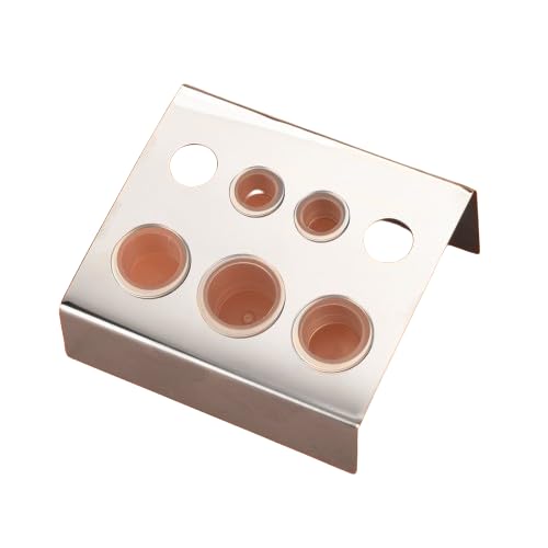 RAJry Stainless Steel Tattoo Ink Cup Holder - 7 Slot Tattoo Ink Cup Stand for Professional Tattoo Artists | Perfect for Tattoo Studios, Home Tattooing & Travel Tattoo Kits