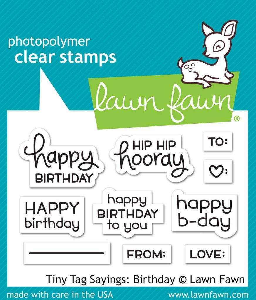 LAWN FAWN Tiny Tag Stamps - Birthday, 3