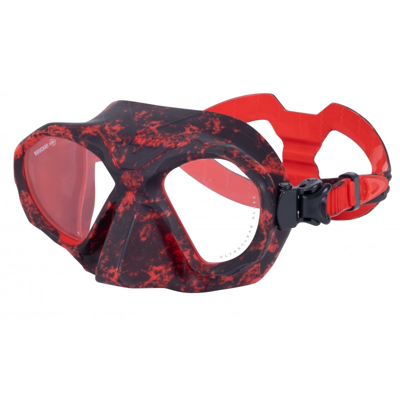 Beuchat Shark Camo Red Spearfishing Wetsuit - High Performance Camouflage Diving Suit for Underwater Hunting & Freediving