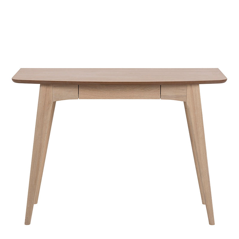 VIVEKA Study Desk 105cm - Natural Wood Home Office Desk for Students & Professionals - Perfect for Small Spaces, Dorm Rooms & Home Offices