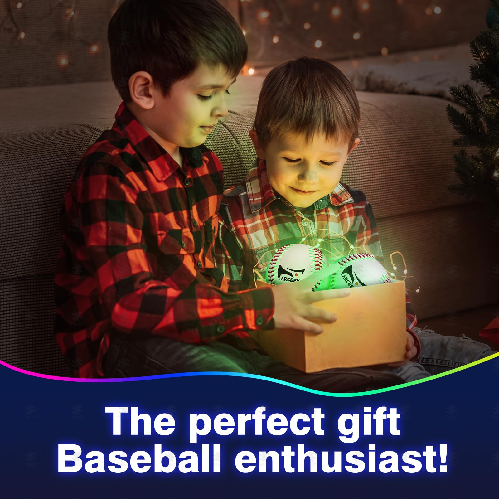 Glow in The Dark LED Baseball Toy with 7 Color Changing Lights - Perfect for Nighttime Baseball Games, Backyard Play, and Fun Gifts for Boys, Girls & Baseball Fans