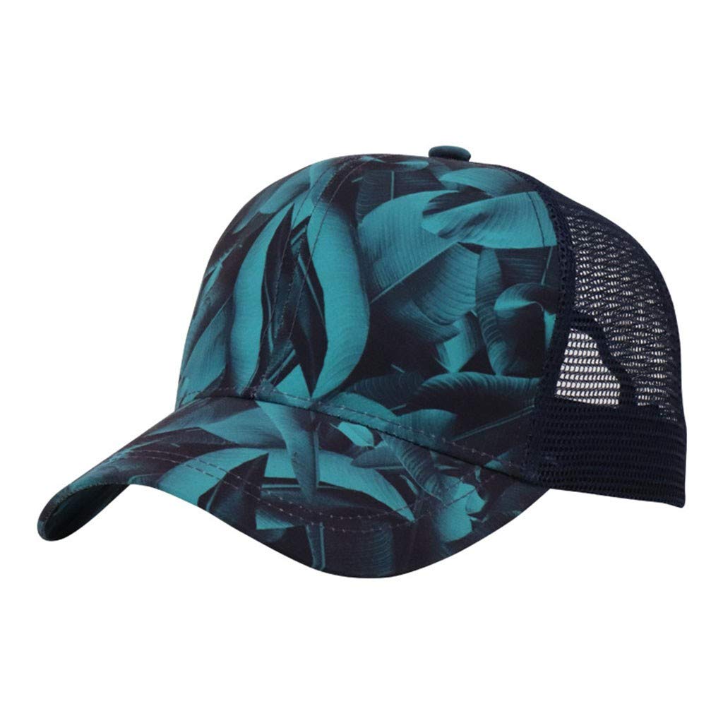 FORESTIME Summer Print Ponytail Baseball Cap - Unisex Trucker Visor Hat for Messy Buns | Foldable & Packable for Beach, Sports & Outdoor Activities
