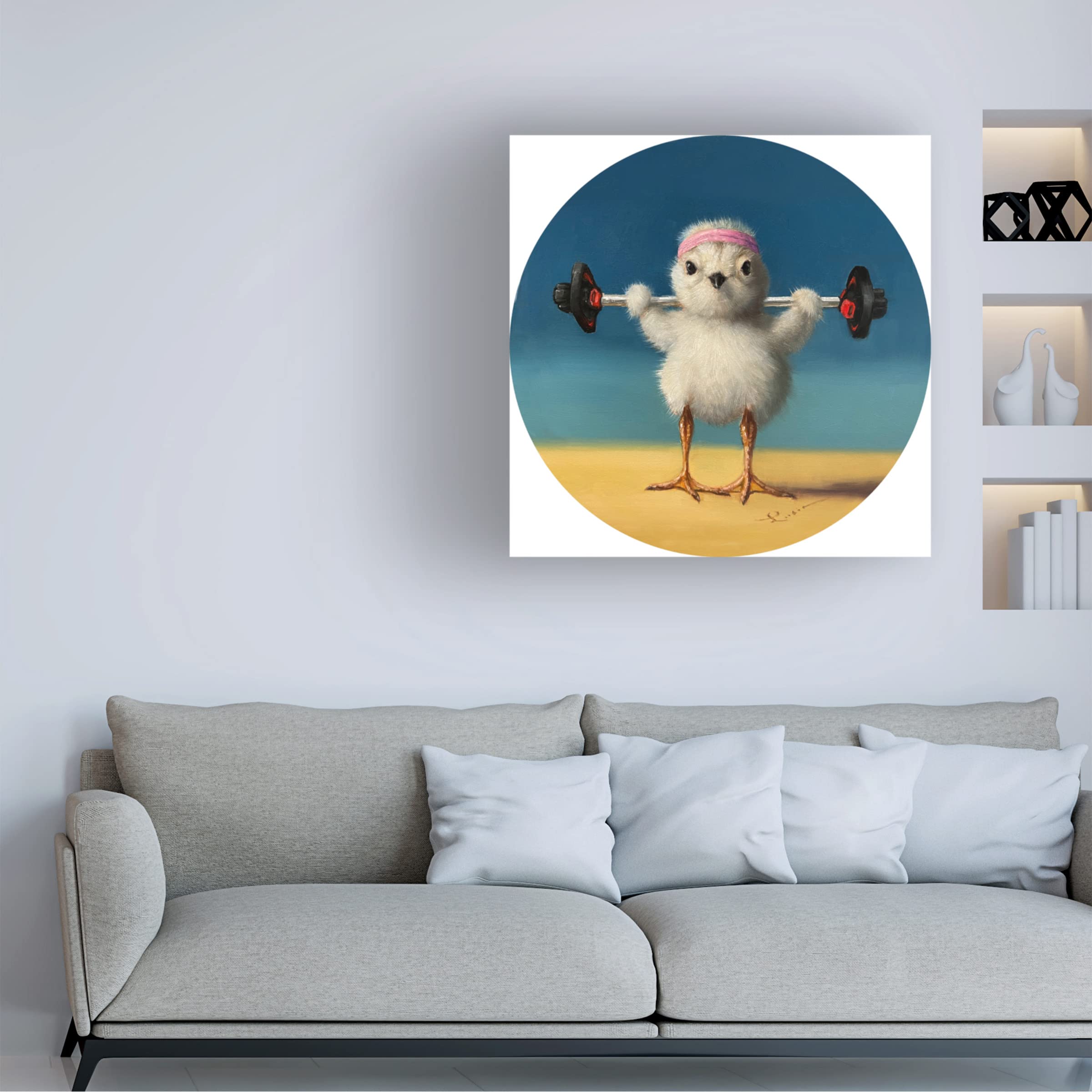 Lucia Heffernan 'Feather Weight Two' Canvas Wall Art - Modern Home Decor for Living Room, Bedroom & Office - Handmade Fine Art Painting for Interior Design