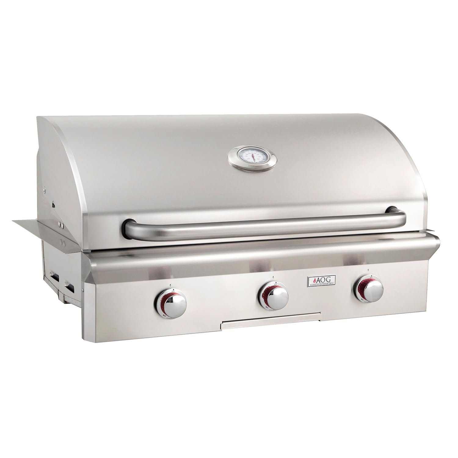 AOG American Outdoor Grill T-Series 36-Inch 3-Burner Built-In Natural Gas Grill with Rapid Fire Ignition - Convertible to Propane, 648 Sq. In. Cooking Area (Model 36NBT-00SP) | Perfect for Backyard BBQs, Patio Parties & Outdoor Cooking