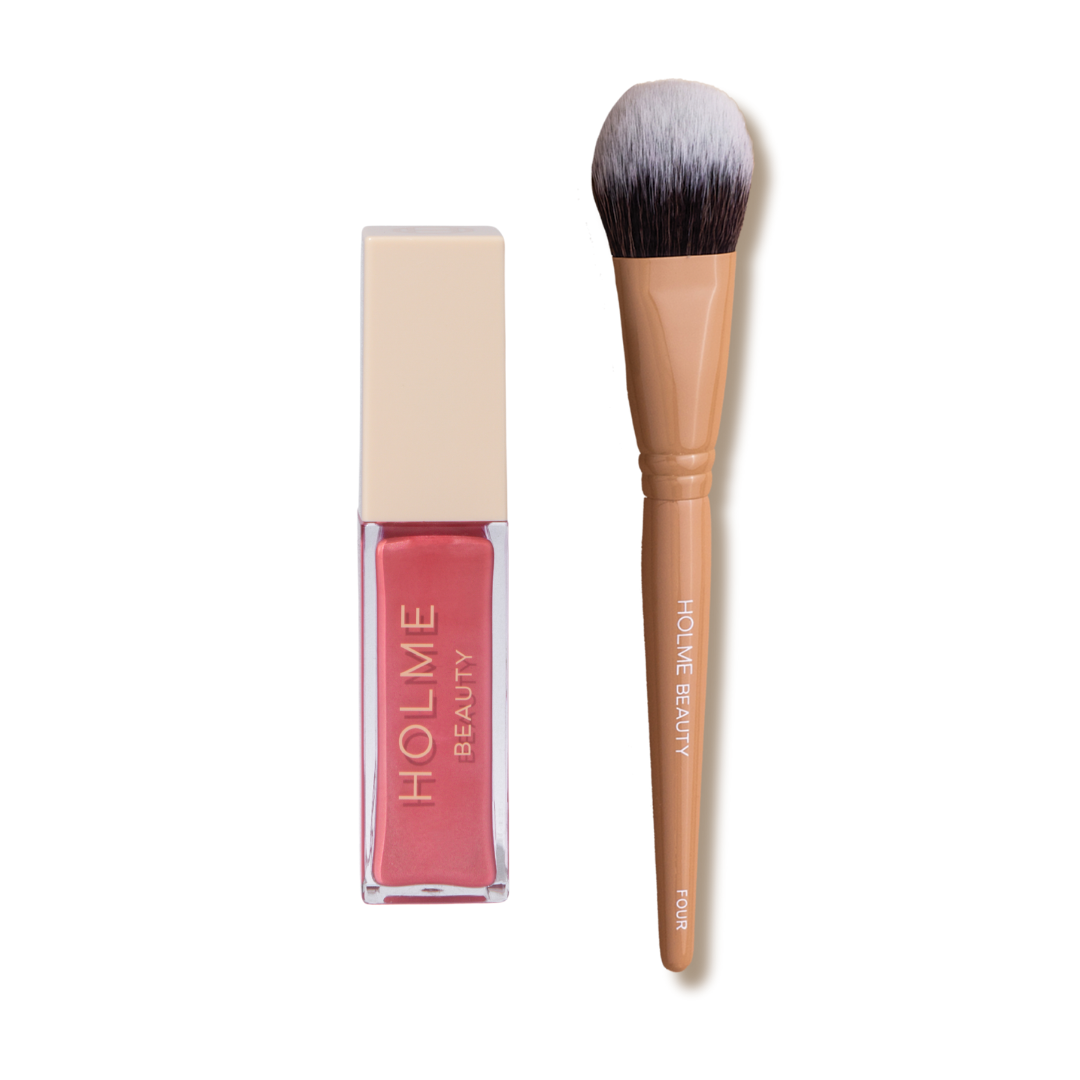 Blush & Brush No.4 Duo - 2-in-1 Blush Palette with Professional Brush for Flawless Cheek Color | Perfect for Everyday Makeup & Special Occasions