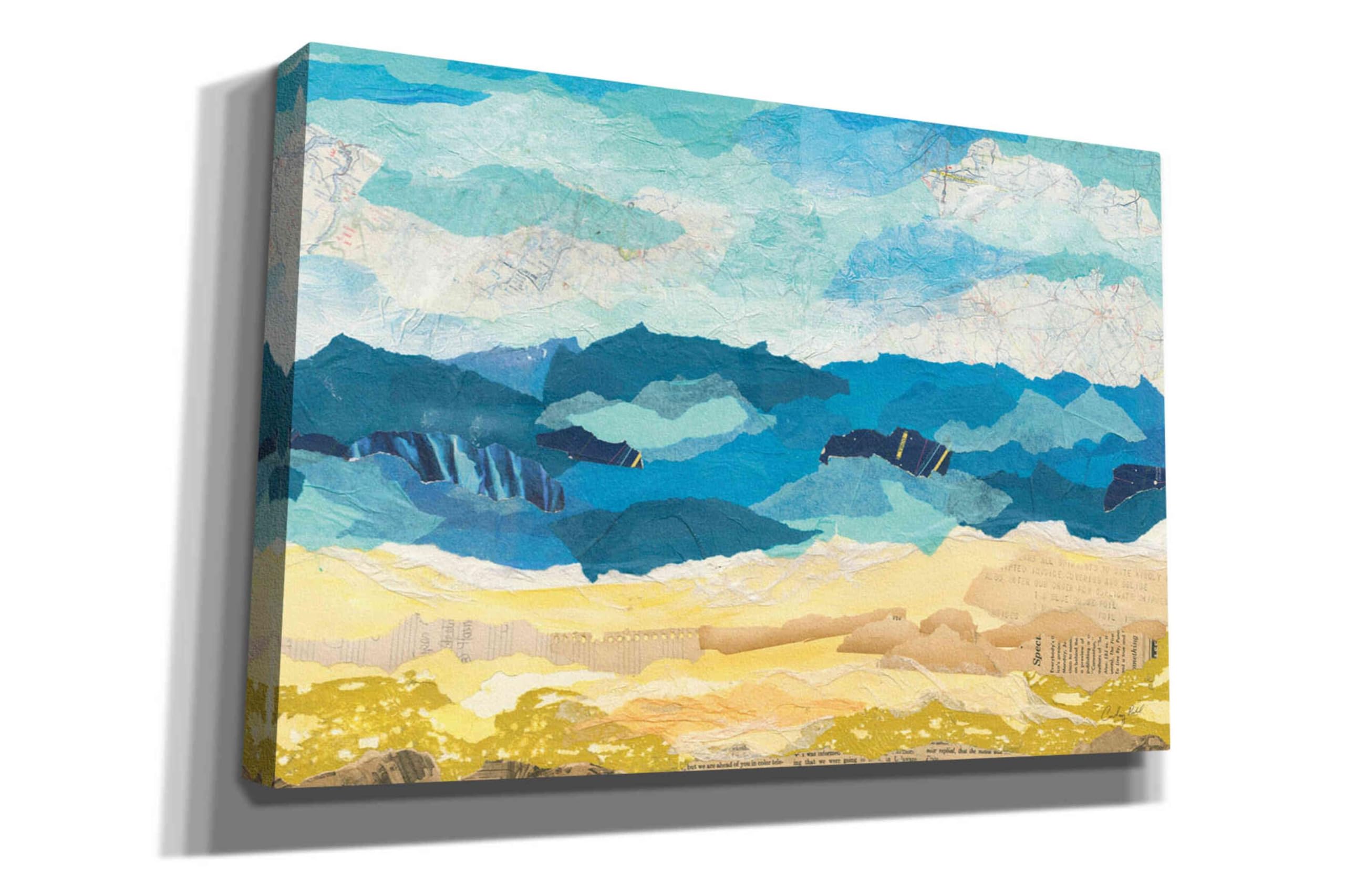 Abstract Coastal I Canvas Wall Art by Courtney Prahl - 18x12 Inches Modern Beach Painting for Living Room, Bedroom & Office Decor