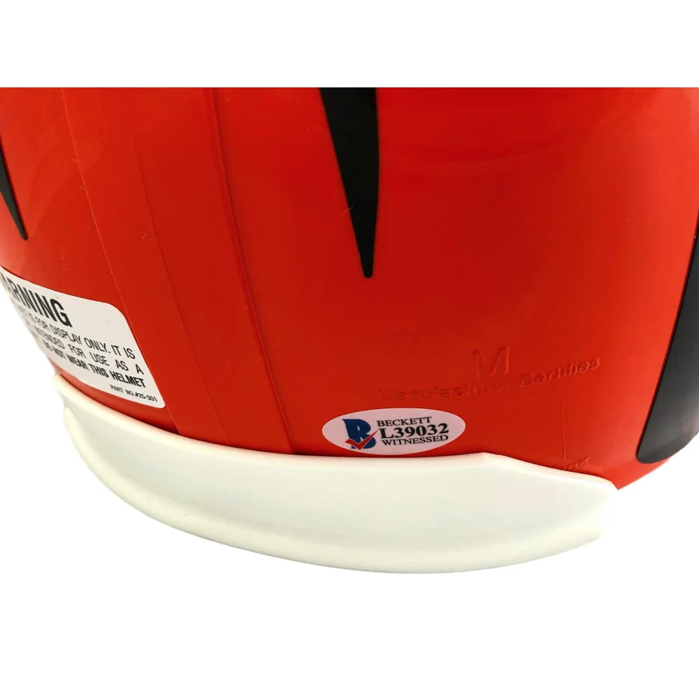 Chad Johnson Autographed Cincinnati Bengals Full Size Helmet with BAS COA - Ochocinco Signed NFL Collectible for Fans & Sports Memorabilia Display
