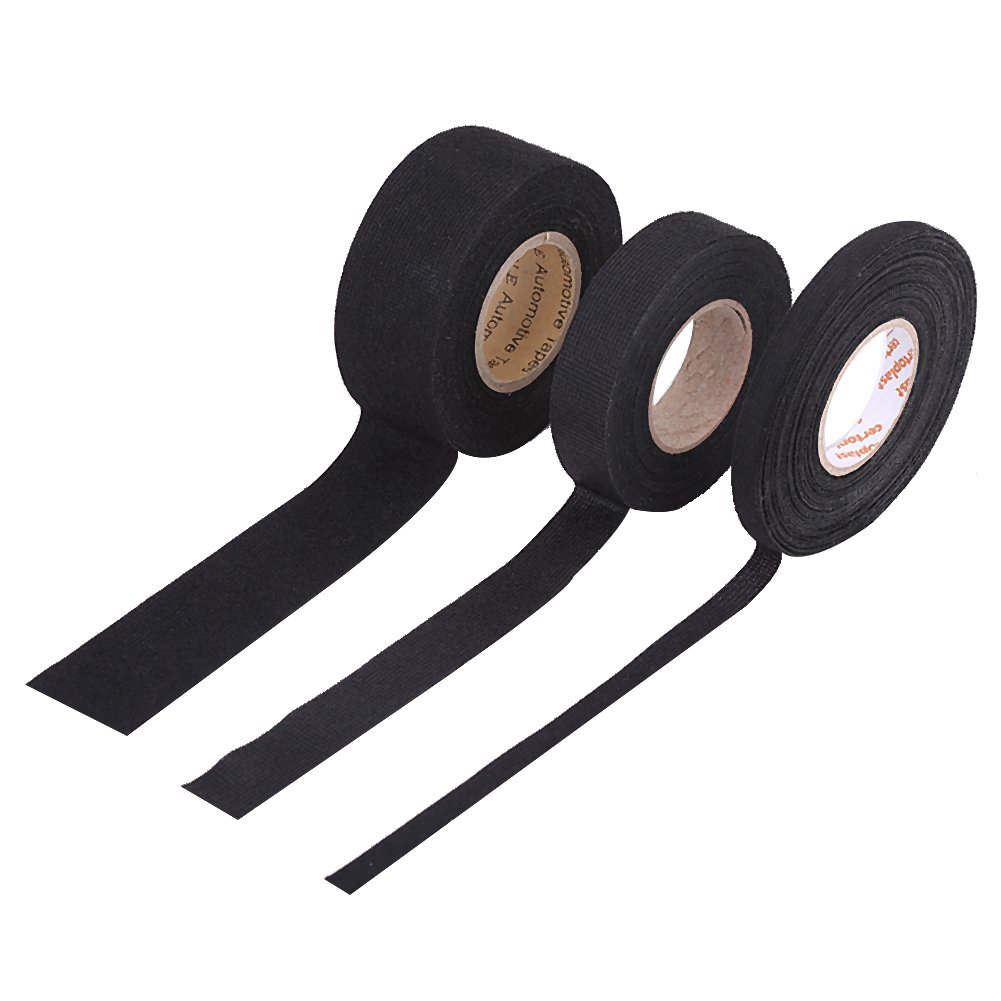 Multipurpose Car Tape - Self Adhesive Anti-Squeak Felt Tape for Automotive Wiring Harness (19mm x 15m) - Perfect for Noise Reduction, Wire Protection & DIY Car Accessories