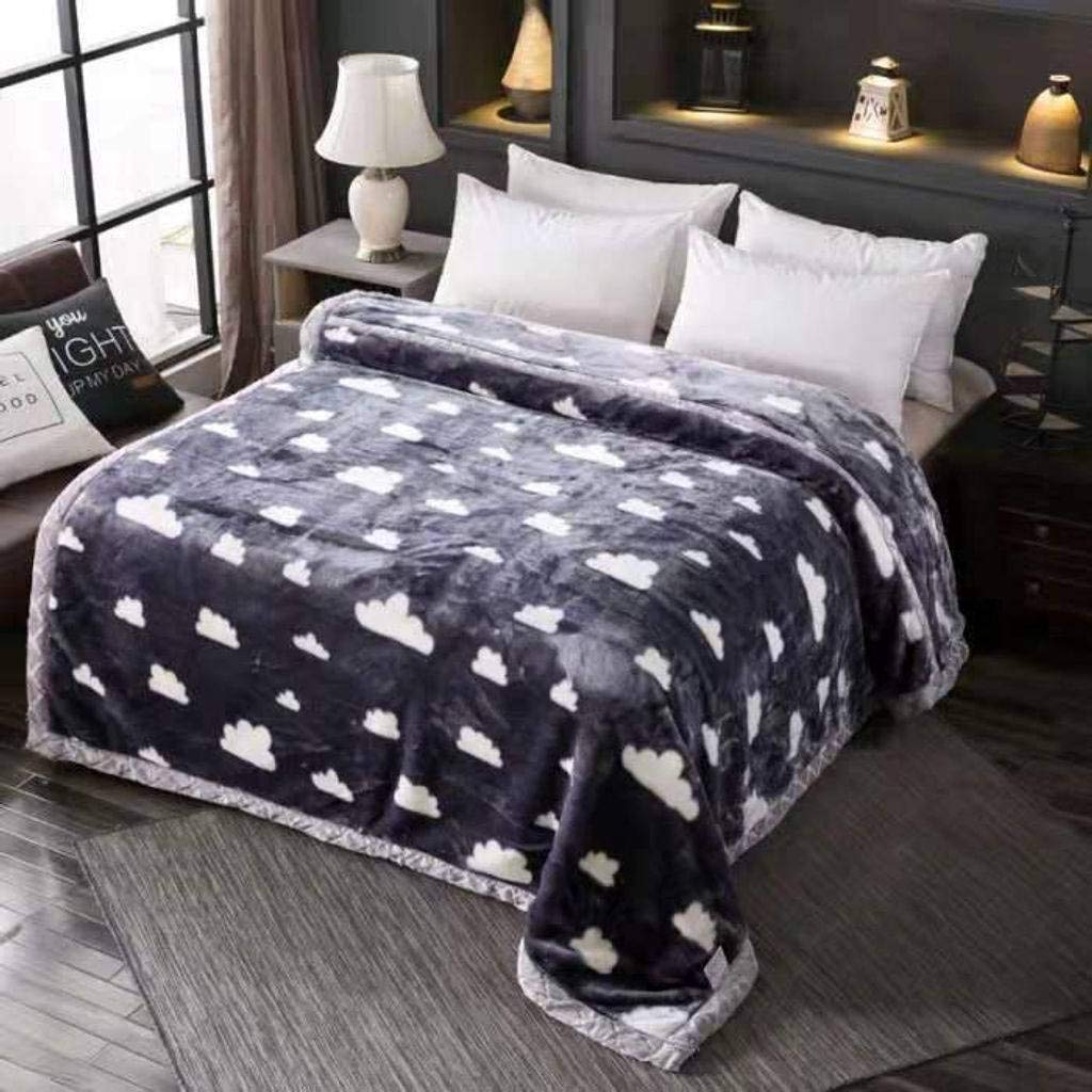 Velour Bed Throw Blankets - Ultra Soft Fluffy Warm Fleece Blanket for Bed & Sofa - Velvety Plush Bedspread (200x230cm/79x91inch) - Perfect for Cozy Nights, Winter Warmth & Home Decor