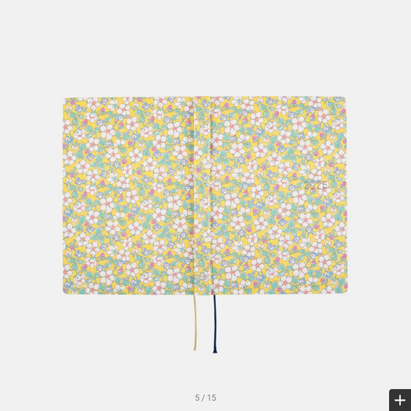 Hobonichi Techo 2025 Planner - Liberty Fabrics Paysanne Blossom HON A5 Size Daily Journal (January Start, Monday Start) English Edition - Perfect for Work, School & Personal Organization