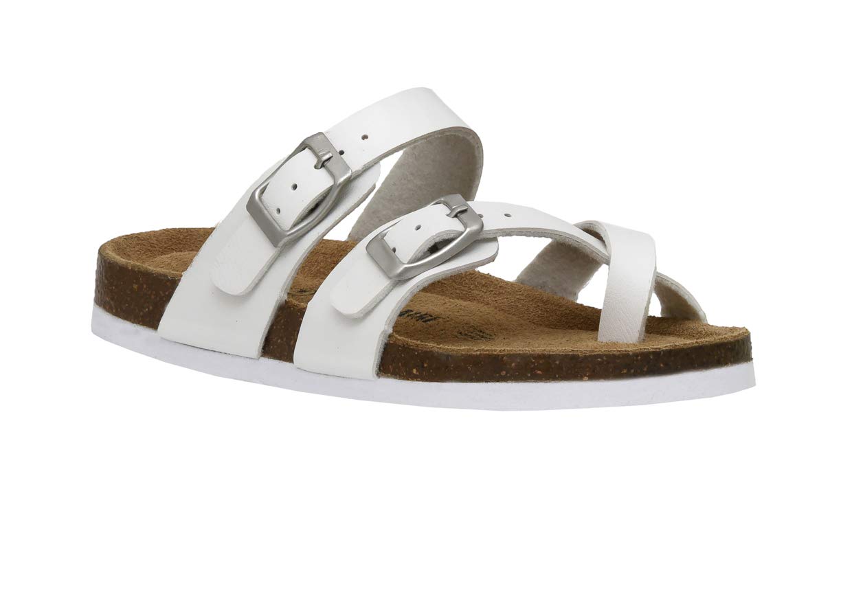 Kids Cushionaire Luna JR Cork Footbed Sandals - Comfortable & Supportive Summer Shoes for Beach, Pool & Outdoor Play