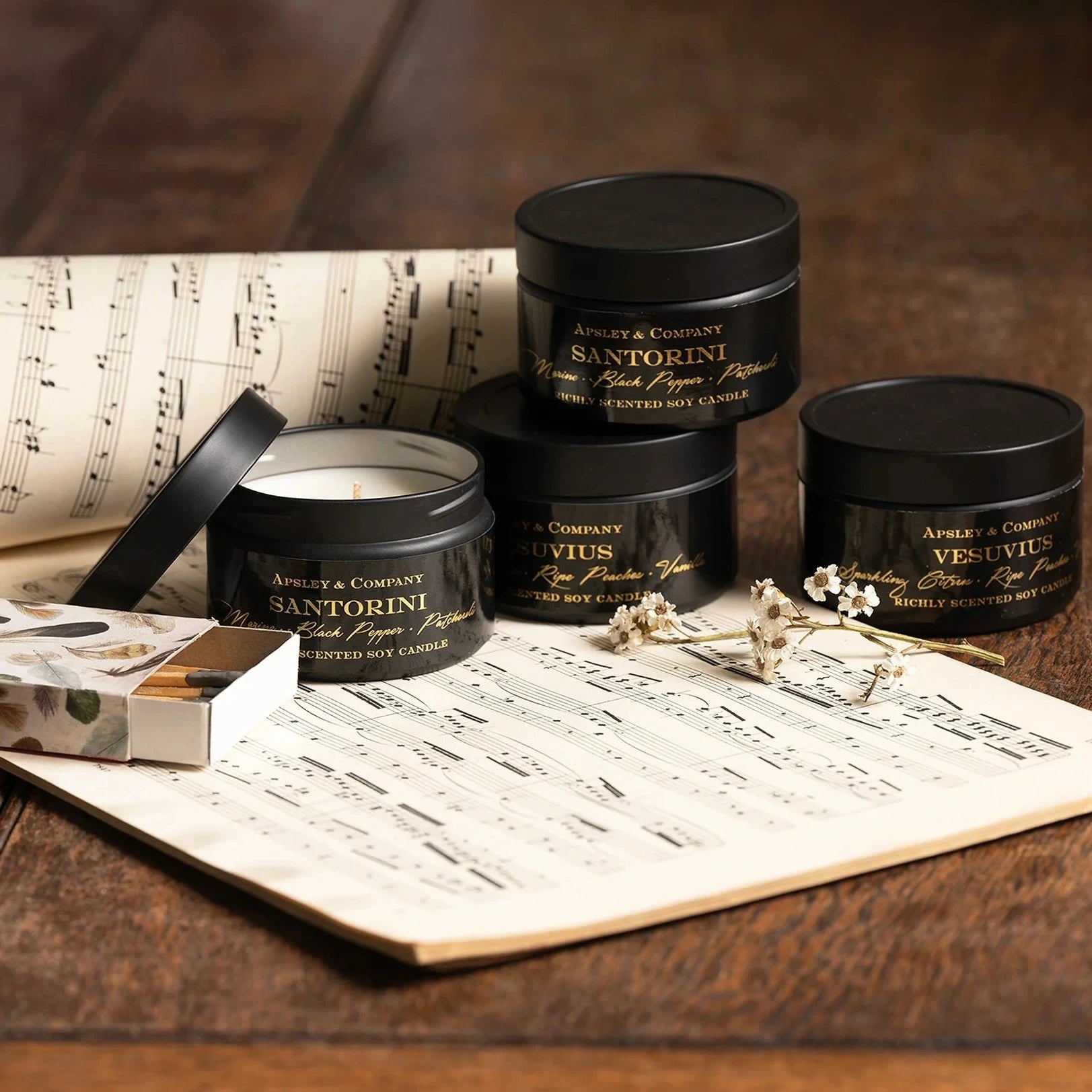 Luxury Tempest Travel Candle 150g by Apsley & Co. - Premium Scented Soy Wax Candle for Home, Spa, Hotel & Romantic Gifts - Perfect for Travel, Relaxation & Aromatherapy