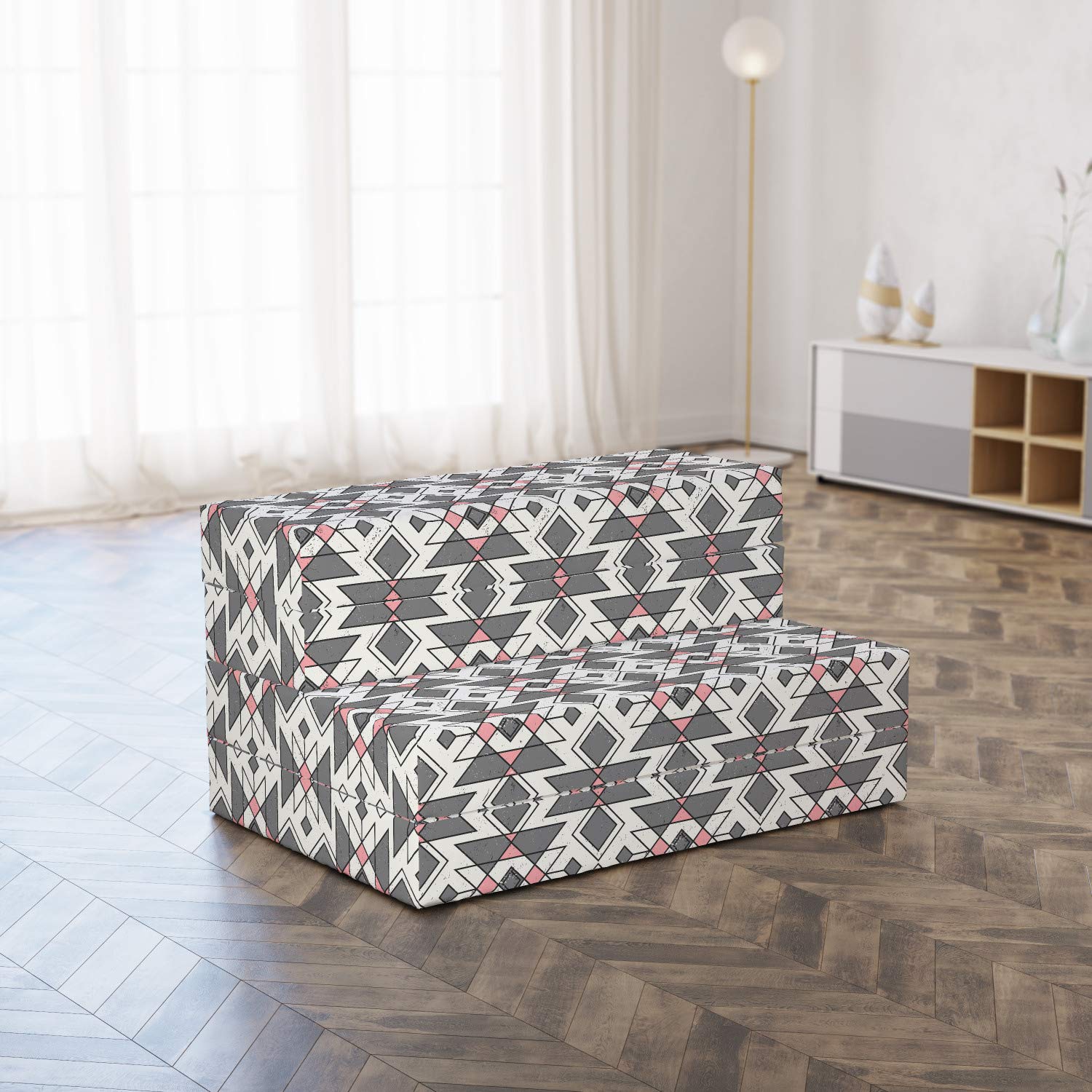 Ambesonne Abstract Geometric Aztec Ethnic Foldable Mattress - 74.8