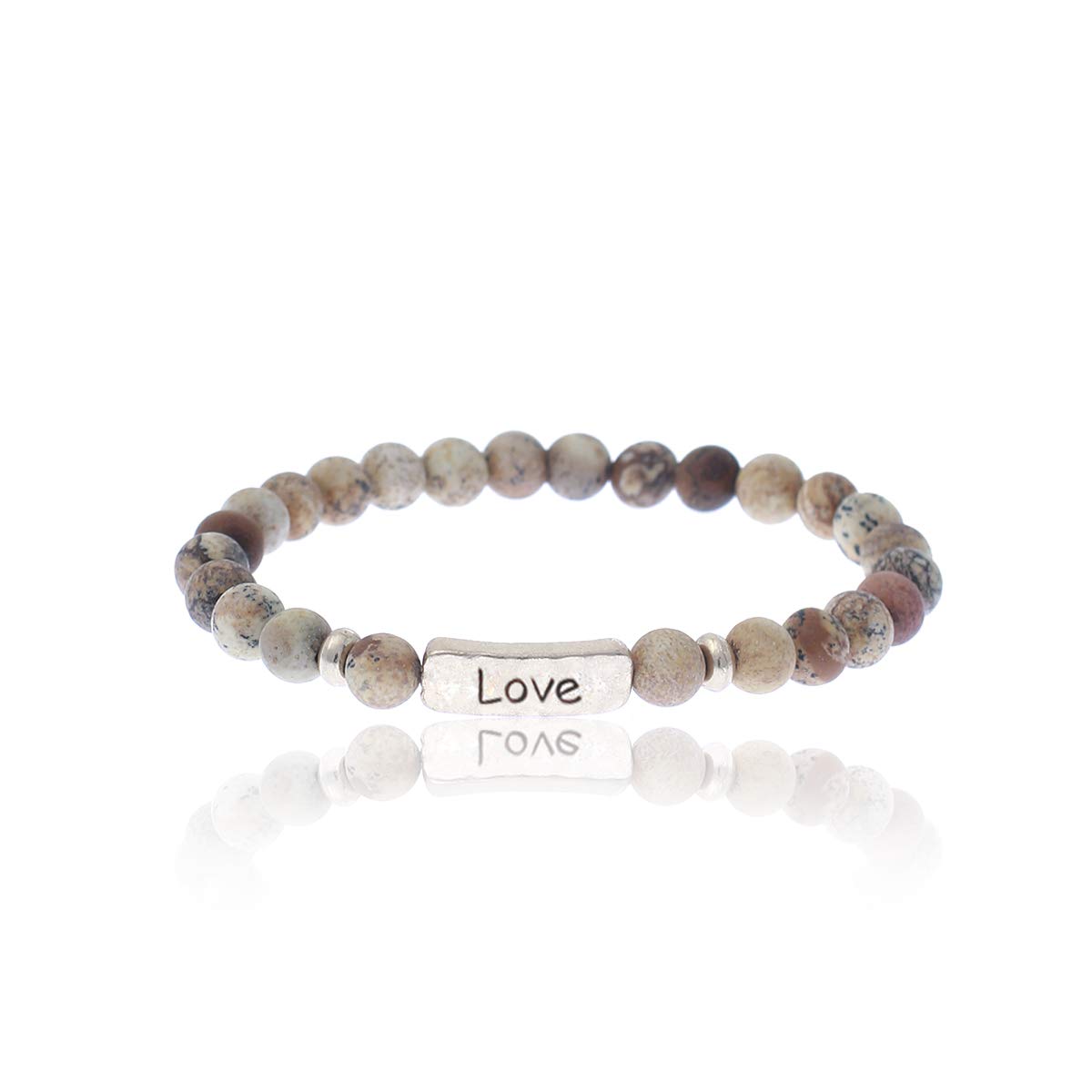 NTLX Christian Stretch Bracelets for Women - Inspirational Love Prayer Jewelry with Natural Stones - Meaningful Gift for Her - Perfect for Church, Daily Wear & Spiritual Encouragement