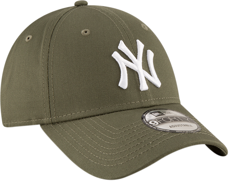 New York Yankees New Era 9Forty League Basic Olive Green Adjustable Baseball Cap - Perfect for Baseball Games, Streetwear Fashion & Sports Fans