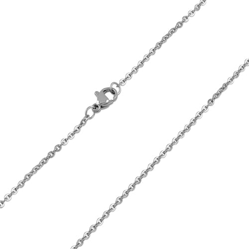 1.8MM Stainless Steel Flat Cable Chain Necklace for Women & Men - Durable & Hypoallergenic Jewelry for Everyday Wear, Gifts & Special Occasions