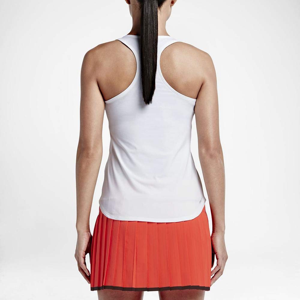 Nike Women's NikeCourt Pure Tennis Tank Top - White/Black (728739-100) - Size Small - Breathable & Lightweight for Tennis, Workouts & Casual Wear