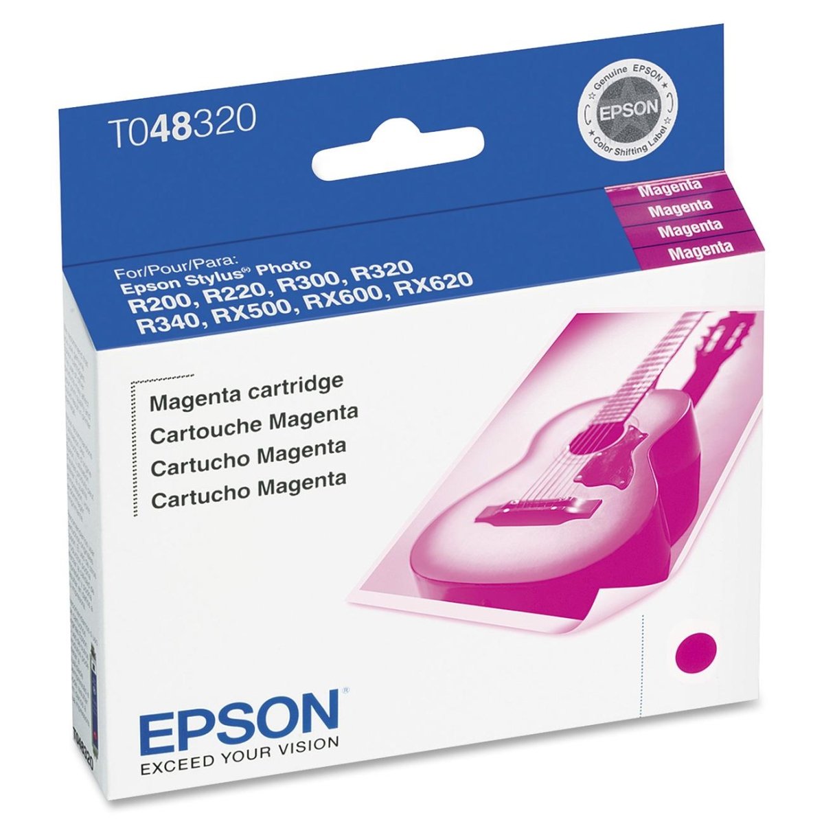 Epson T048320 Magenta Ink Cartridge for R200 R300 R300M RX500 Printers - High-Quality Replacement for Home & Office Printing