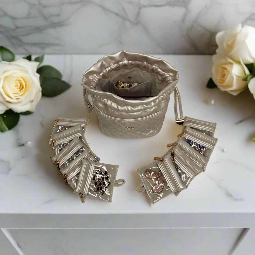 Oprah's Favorite Things 2021 - Luxury Jewelry Organizer with Pearl Accents | Perfect for Travel, Gift Giving & Jewelry Storage