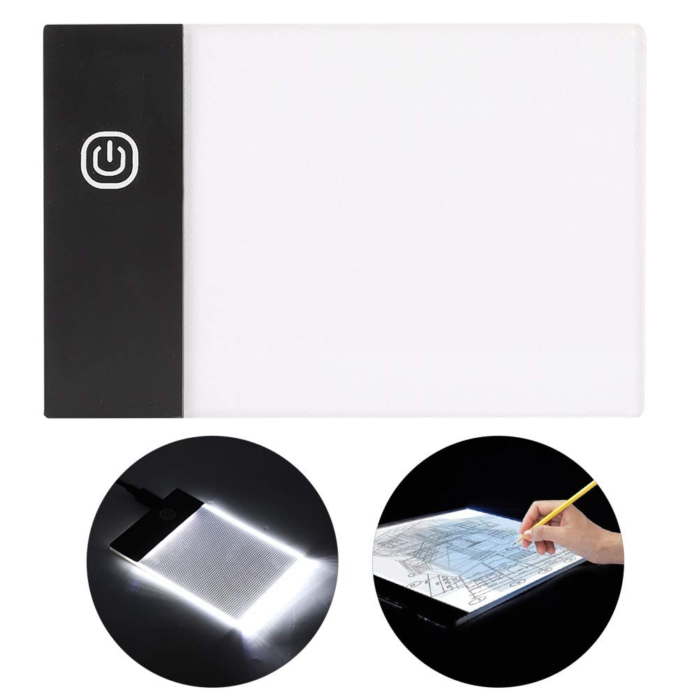 A6 LED Light Box for Drawing & Tracing - Ultra Bright LED Light Pad with Non-Slip Backing, Perfect for Artists, Crafters & Flip Book Animation - Ideal for Sketching, Calligraphy, and DIY Projects