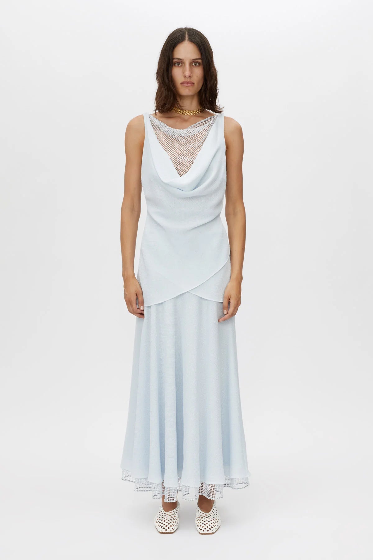 Attar Circle Skirt in Ice Blue - Flowy Midi Skirt for Women | Perfect for Summer Outfits, Beach Vacations & Boho Fashion