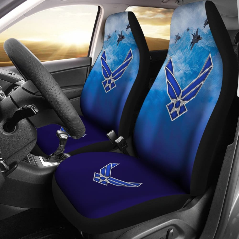 Premium US Air Force Military Printed Car Seat Covers - Durable & Stylish Auto Accessories for Patriotic Drivers - Perfect for Veterans Day, Military Appreciation & Patriotic Car Decor